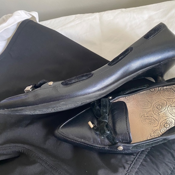 Cole Haan Black Patent Leather Kitten Heel Pumps - Picture 7 of 8